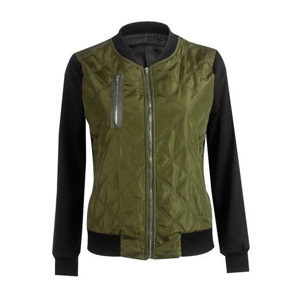 Women's Solid Color Fashion Zipped Jacket