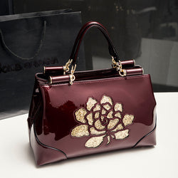 High-End Counter Fashion Patent Leather Handbag