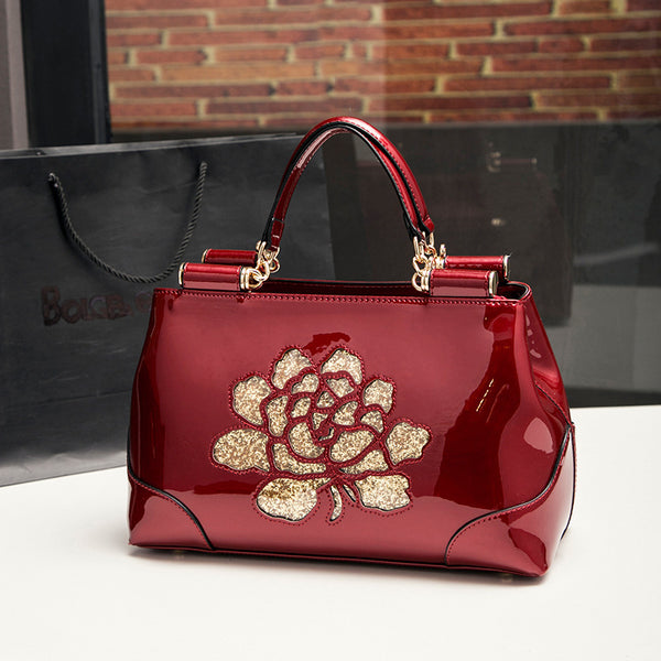 High-End Counter Fashion Patent Leather Handbag