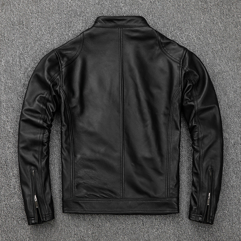 Sheepskin Leather Men's Motorcycle Jacket