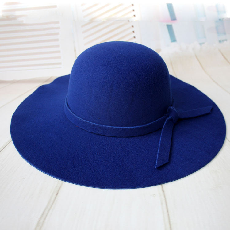Dome Wavy Side Big Brim Top Hat