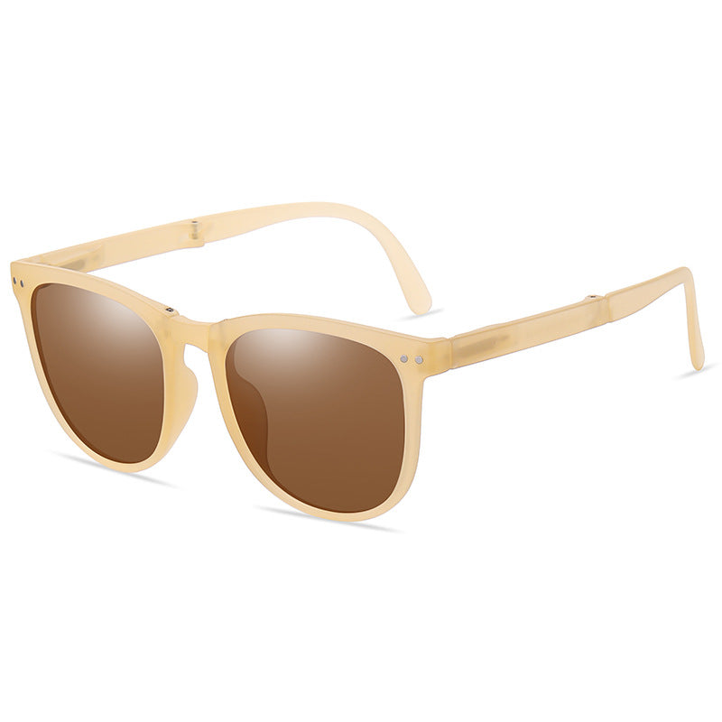 Retro Square Polarized Folding Sunglasses
