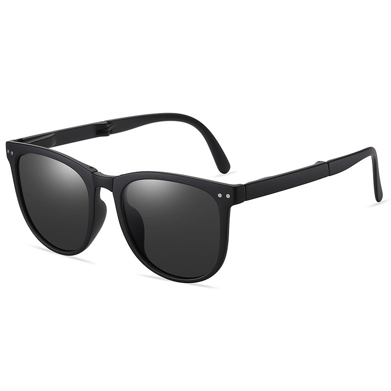 Retro Square Polarized Folding Sunglasses